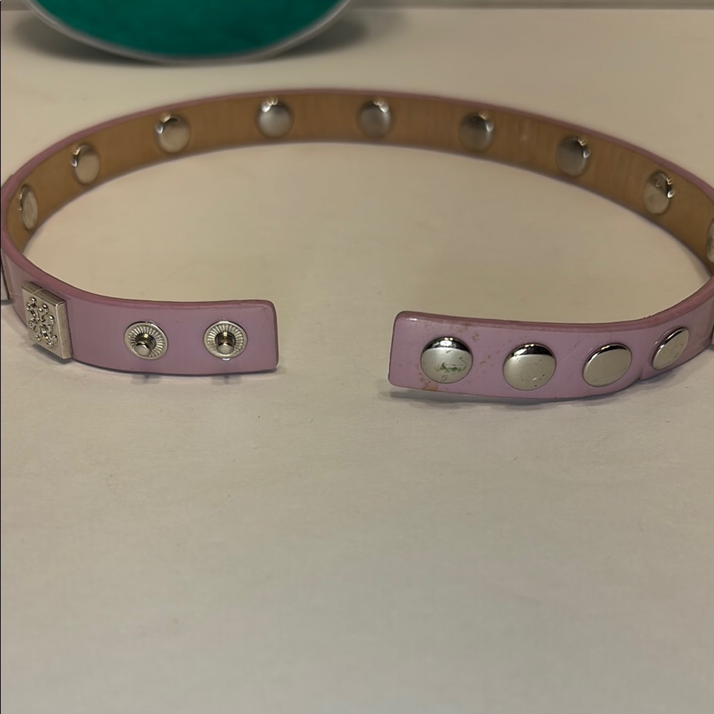 Rustic Cuff Purple & Silver Leather Wrap Around Bracelet Metal Accents Snap - Picture 3 of 3